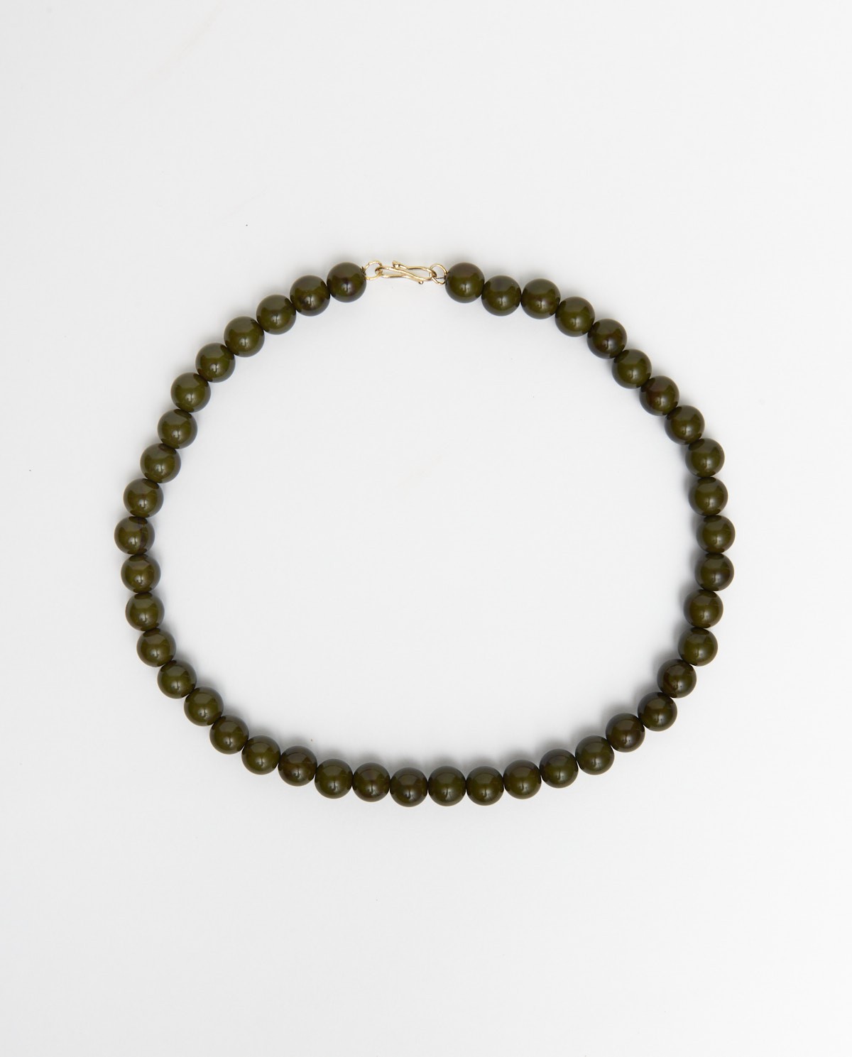 Collar bolas verde oscuro 1
