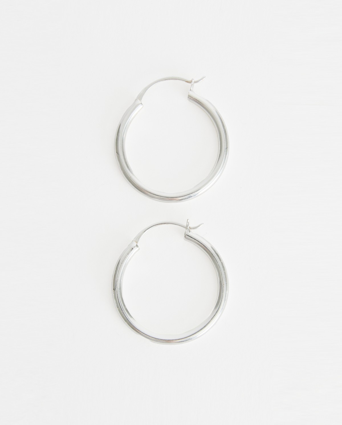 Pendientes aro plateado