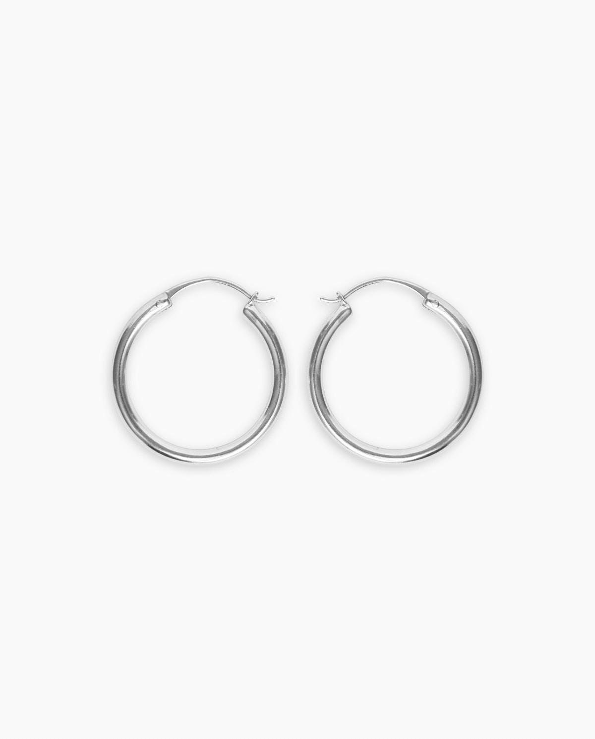 Pendientes aro plateado