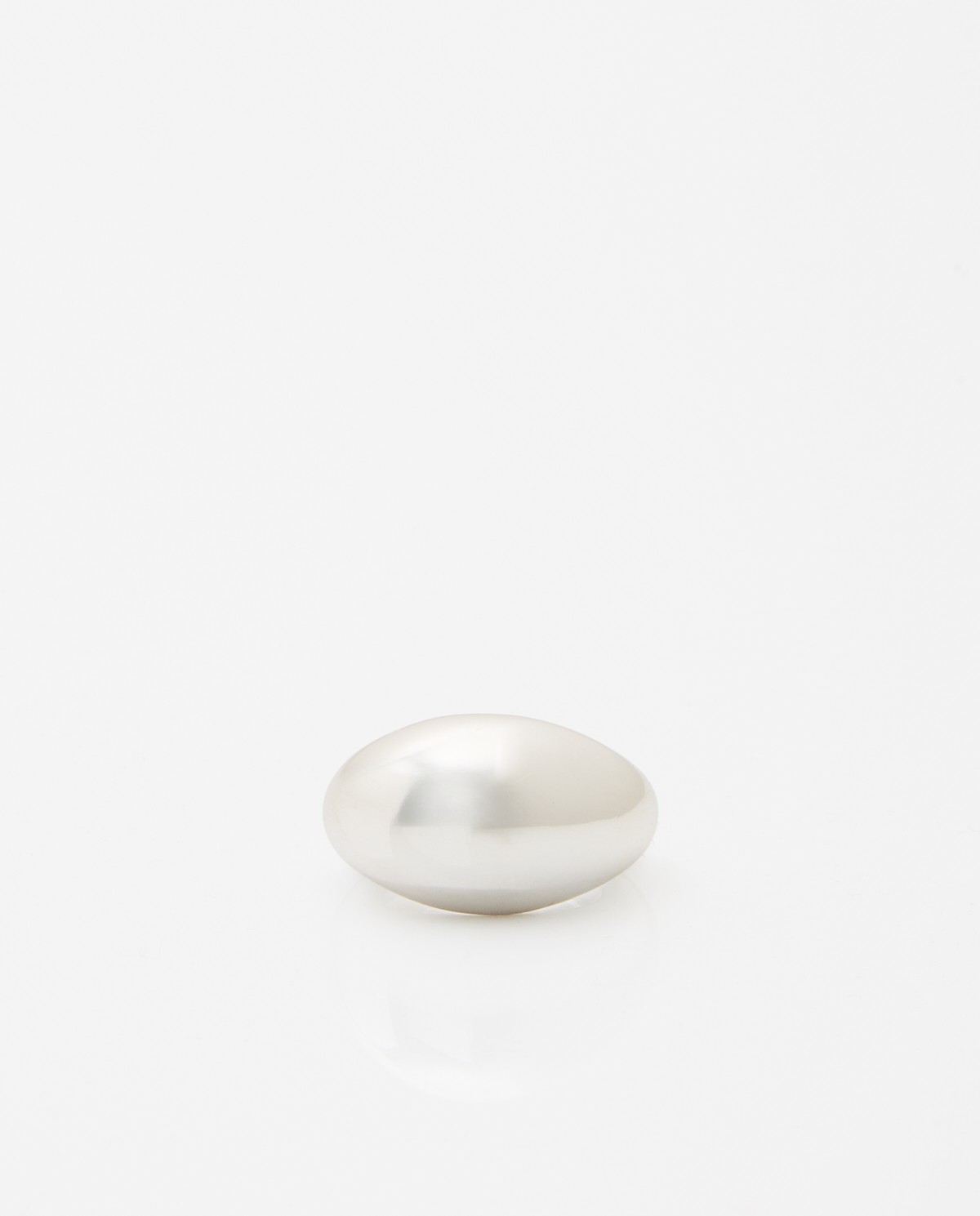 Anillo ovalado plateado
