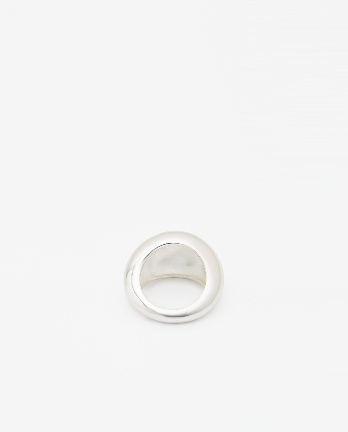 Anillo ovalado plateado