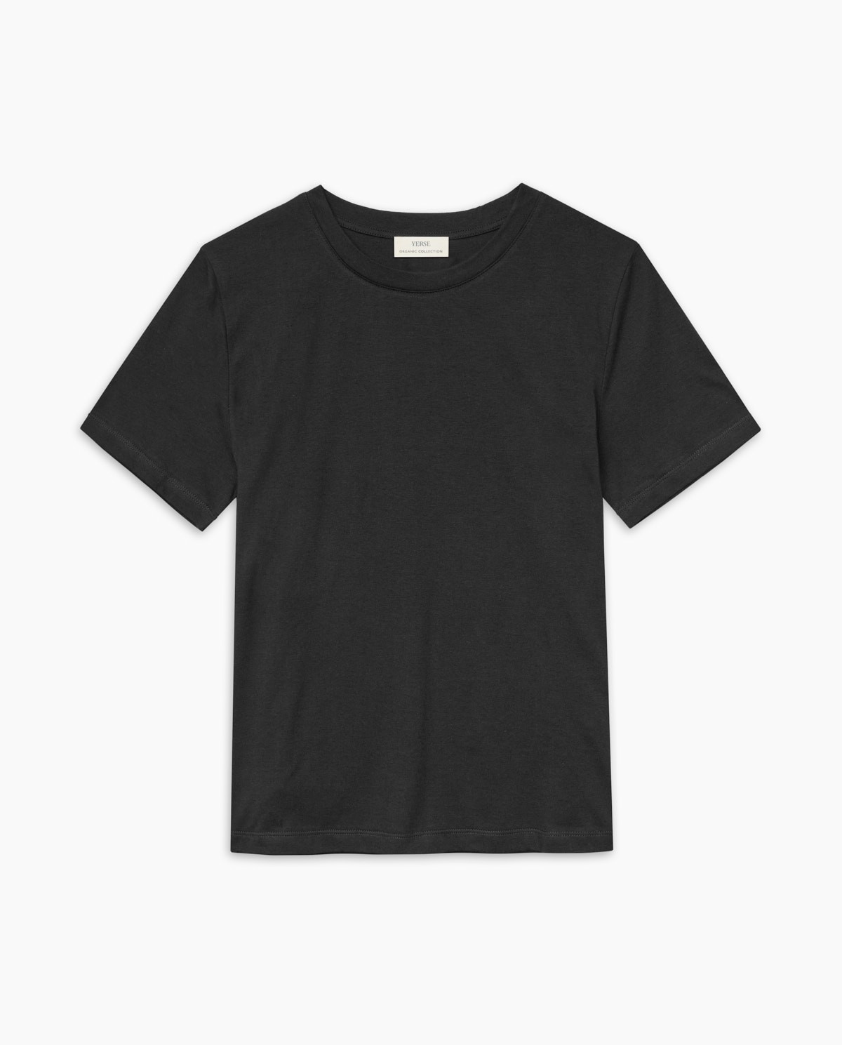 Camiseta básica cuello redondo negro 5