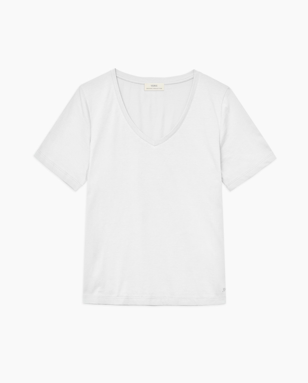 White basic V-neck T-shirt 5