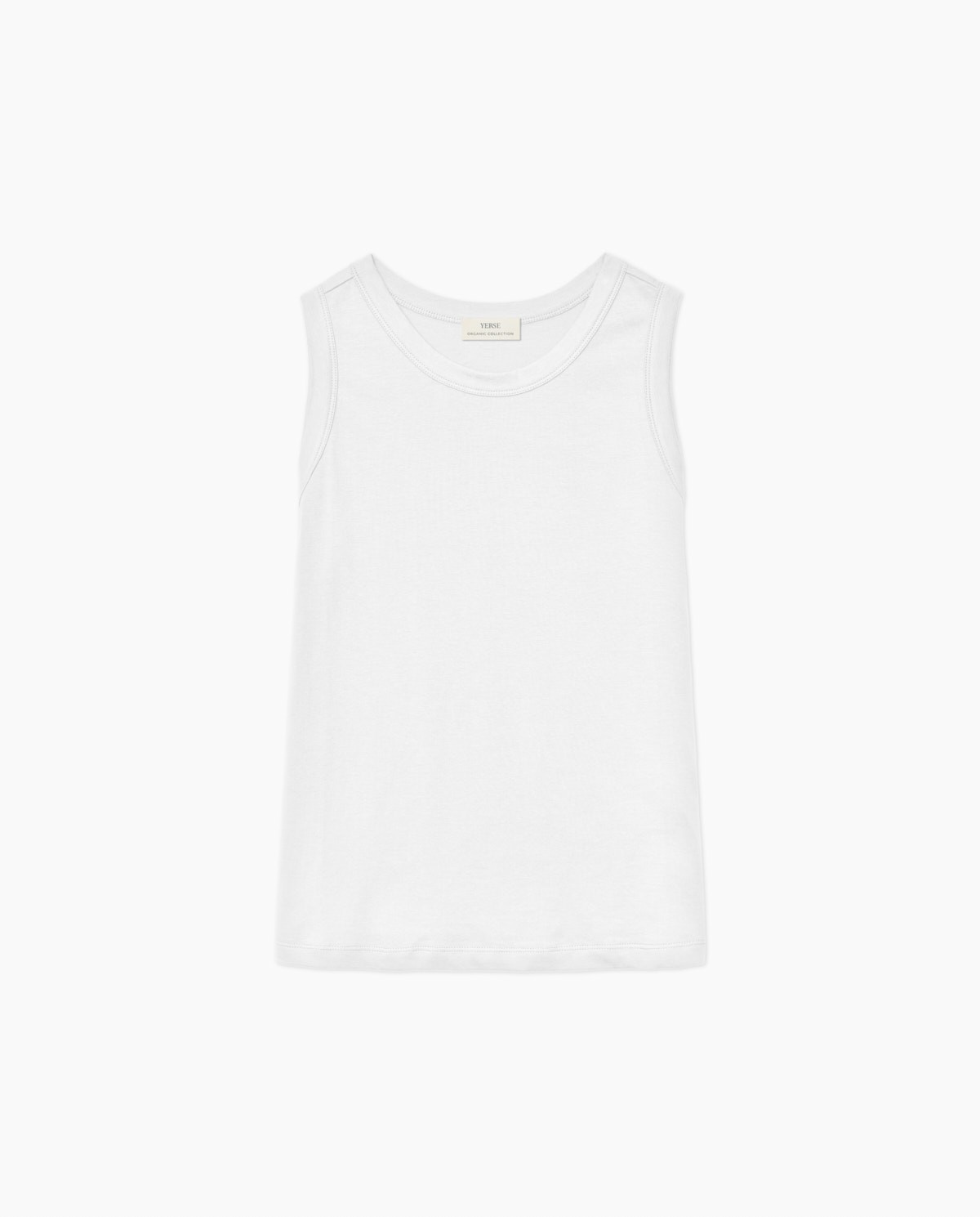 Top básico escote redondo blanco 5