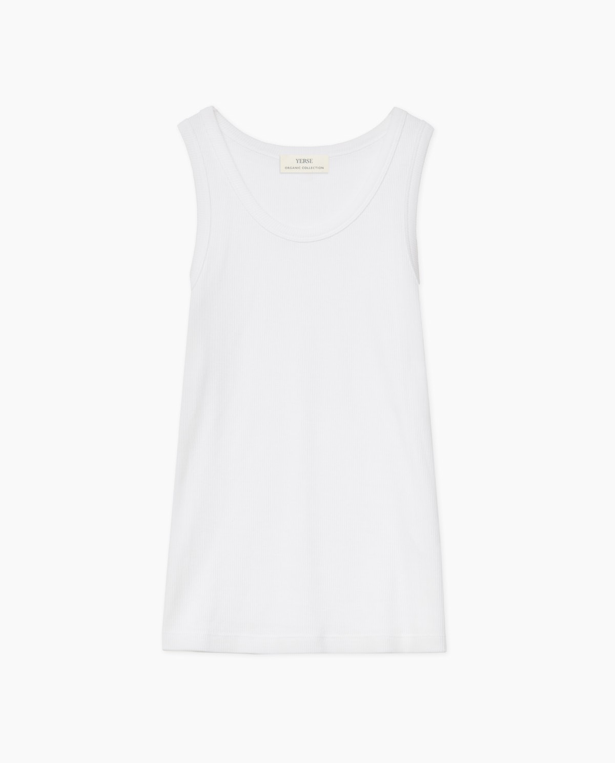 Top canalé 100% algodón orgánico blanco 5