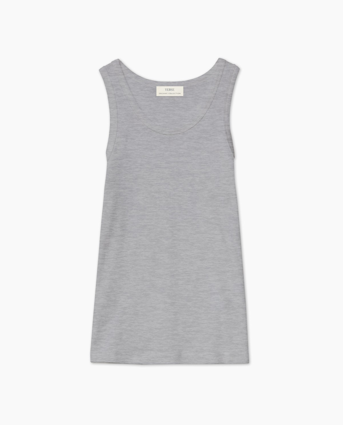 Top canalé 100% algodón orgánico gris claro 5
