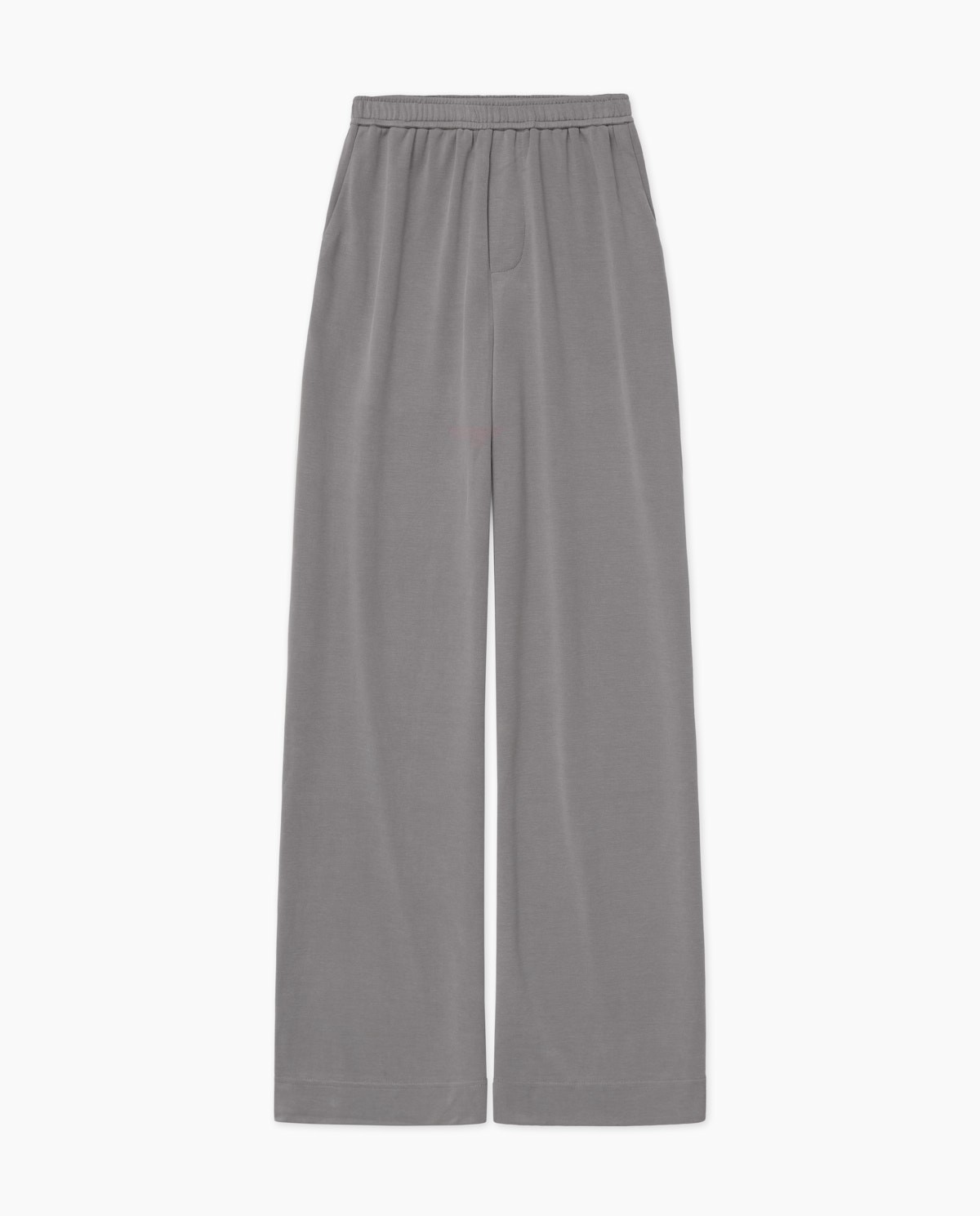 Pantalones punto fluidos gris 6