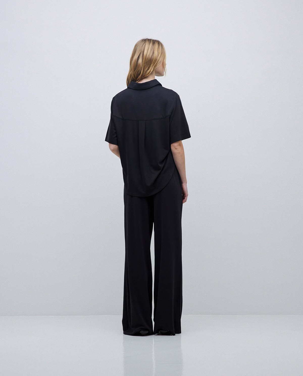 Pantalones punto fluidos negro 5