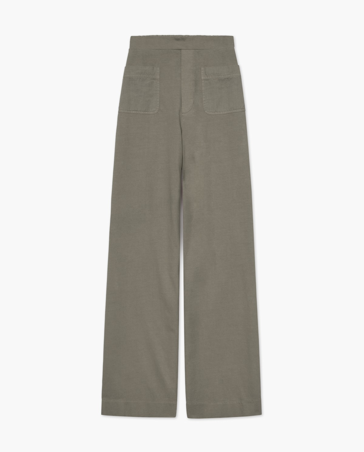 Pantalones de punto algodón caqui 7