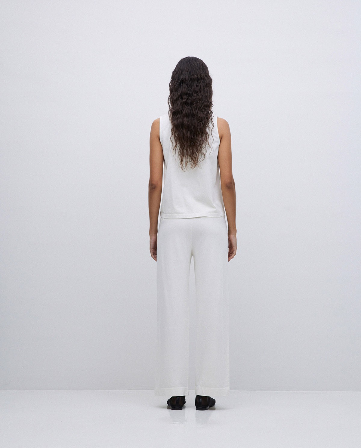 Pantalones de punto algodón crudo 4