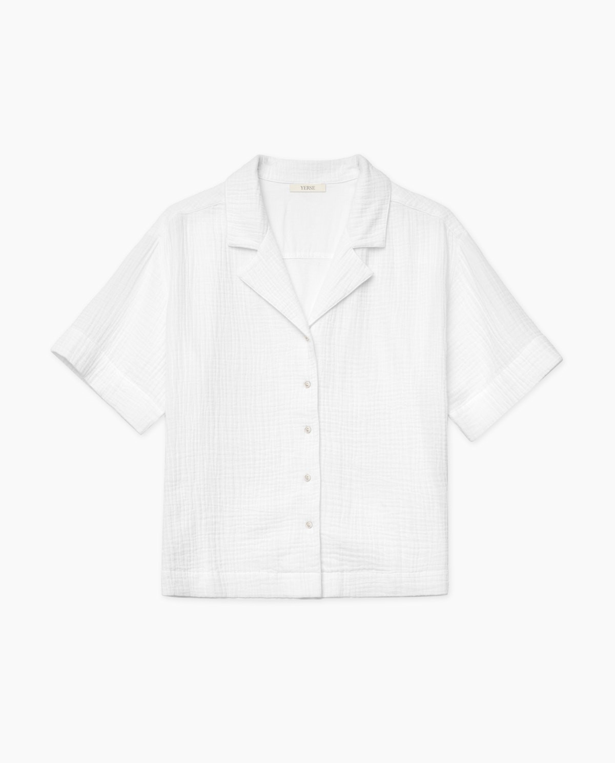 Chemise bi-matière avec col à revers blanc 5