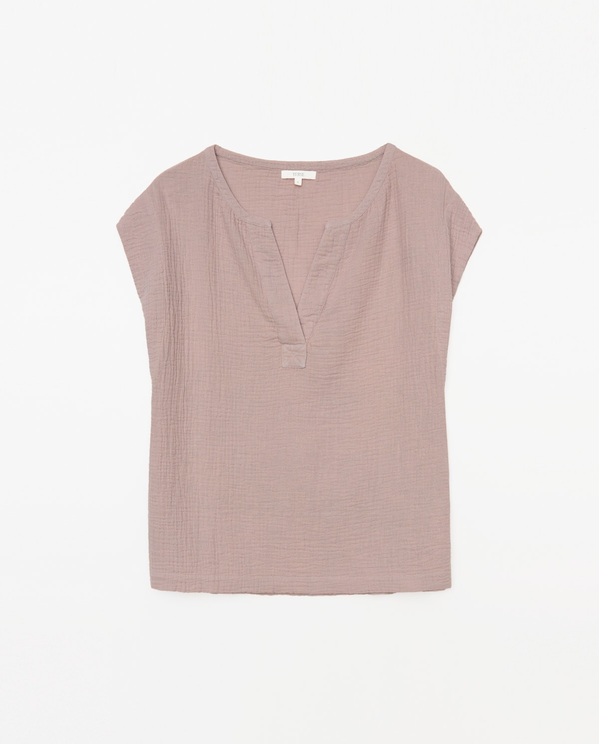 Blusa doble gasa algodón rosa pálido 5