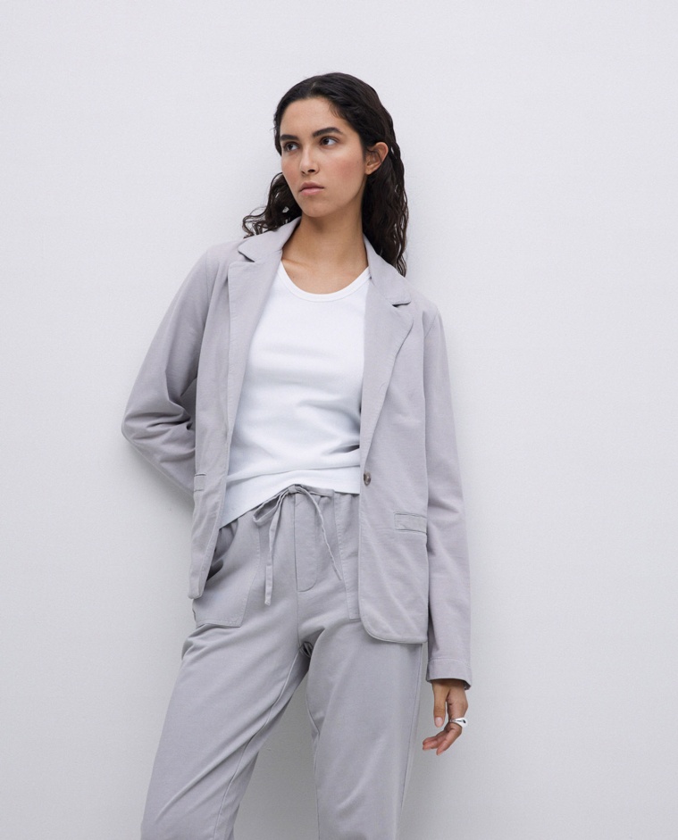 Blazer en molleton grise