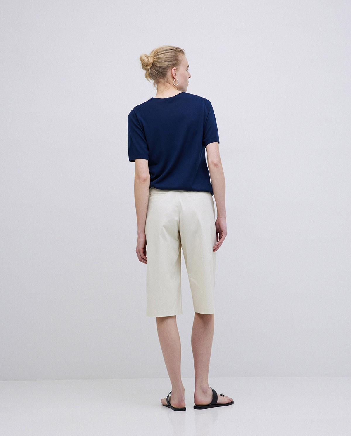 Jersey 100% lana de merino azul oscuro 5