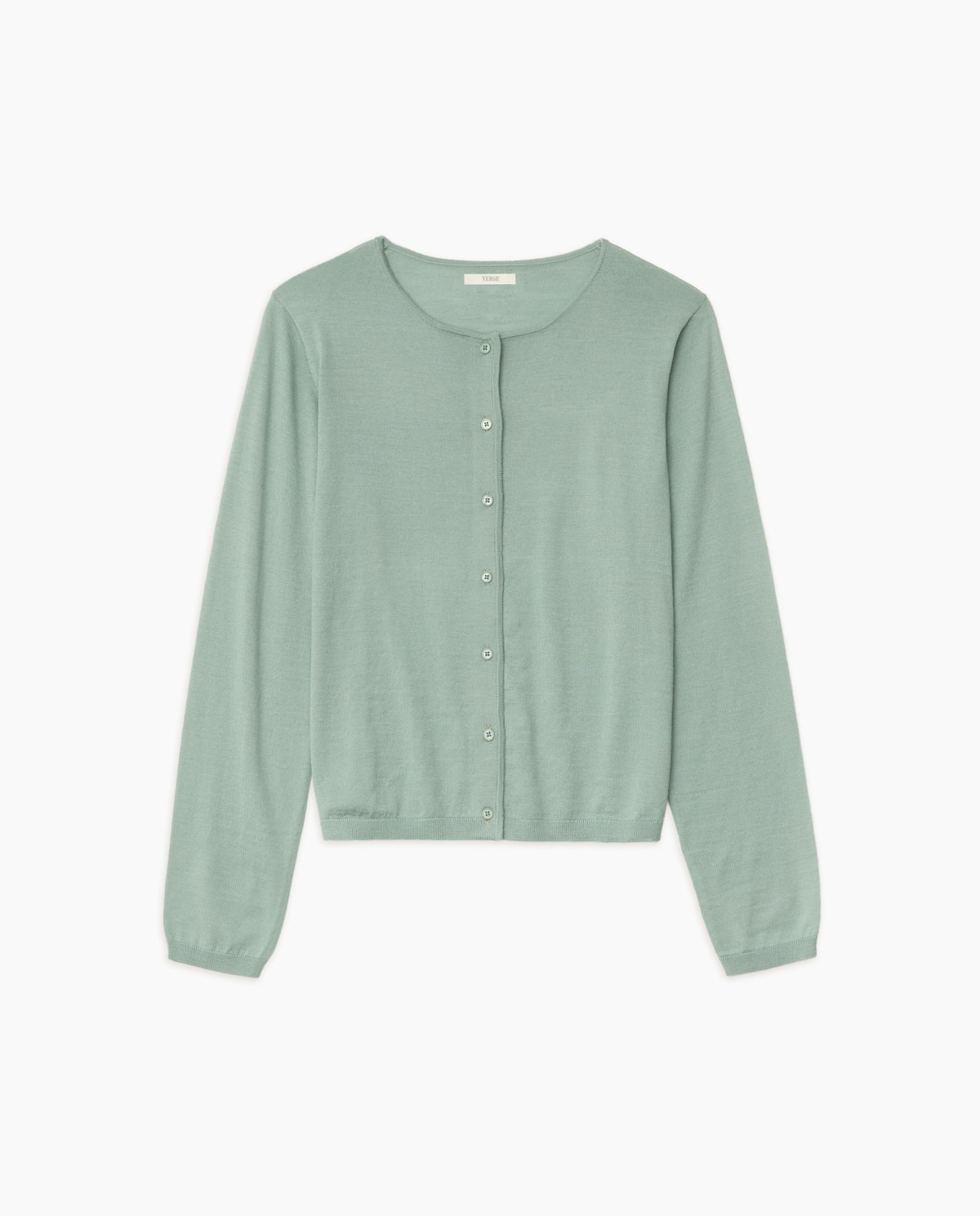 Cárdigan 100% lana de merino verde 6