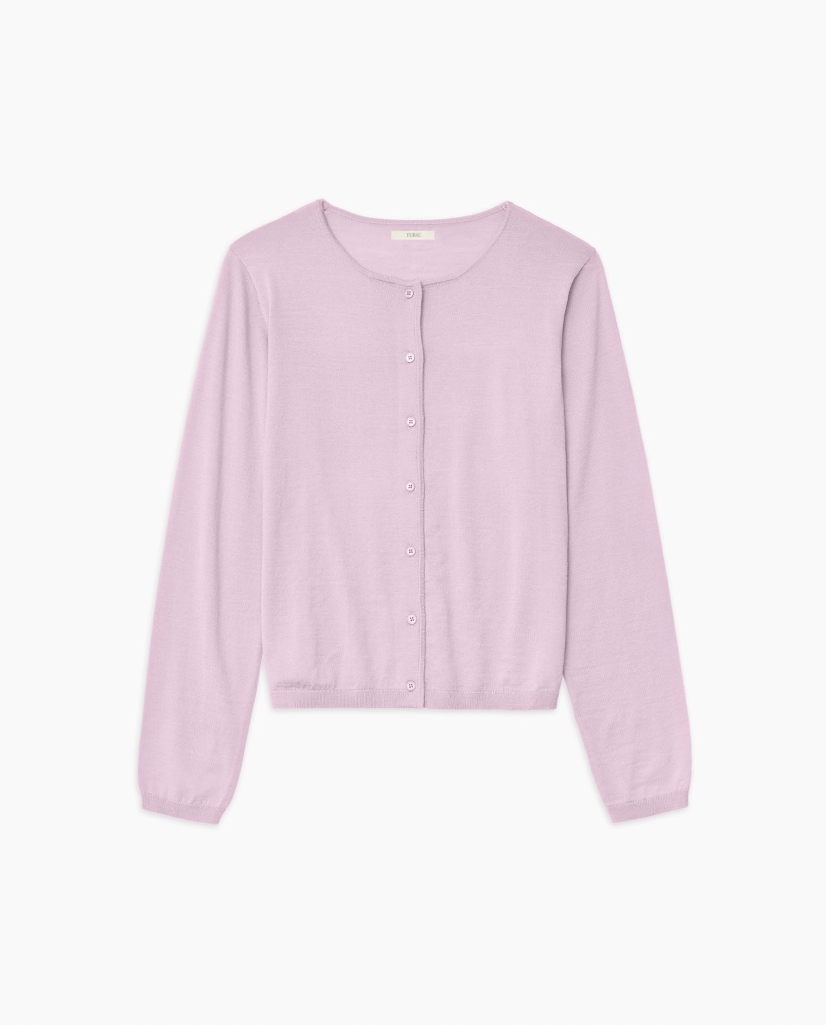 Cárdigan 100% lana de merino rosa pálido 8