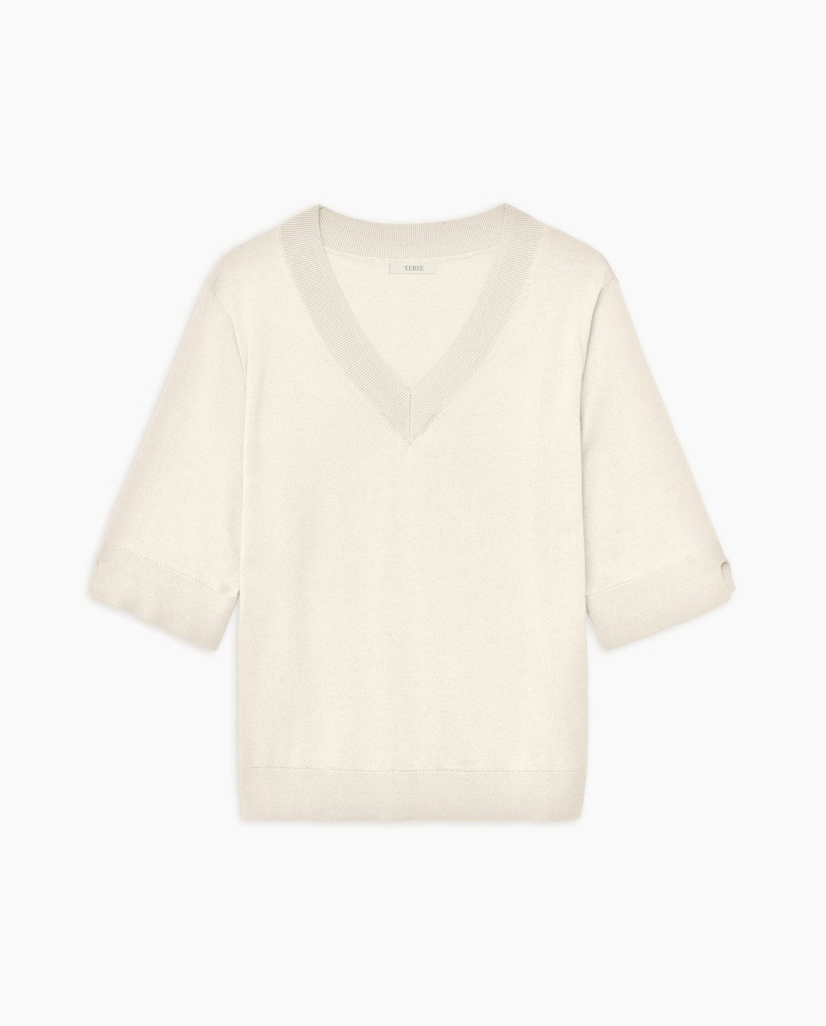 Jersey manga corta blanco roto 5
