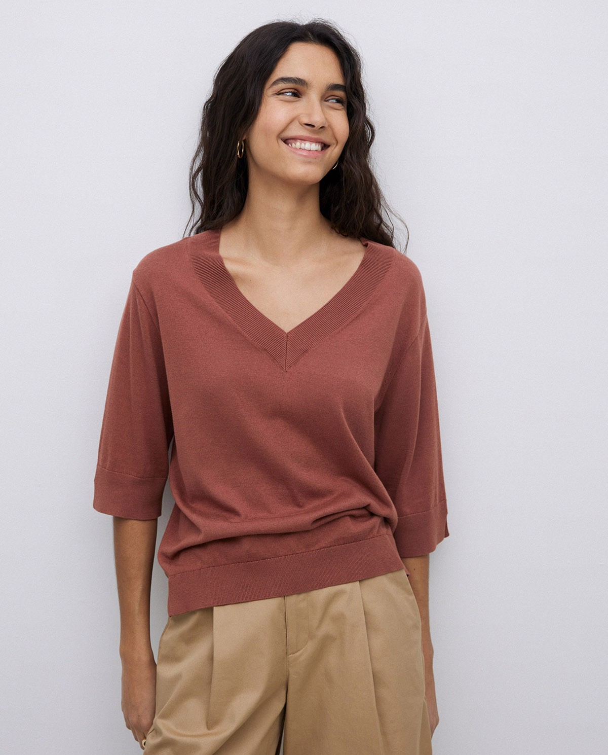 Jersey manga corta terracota 2