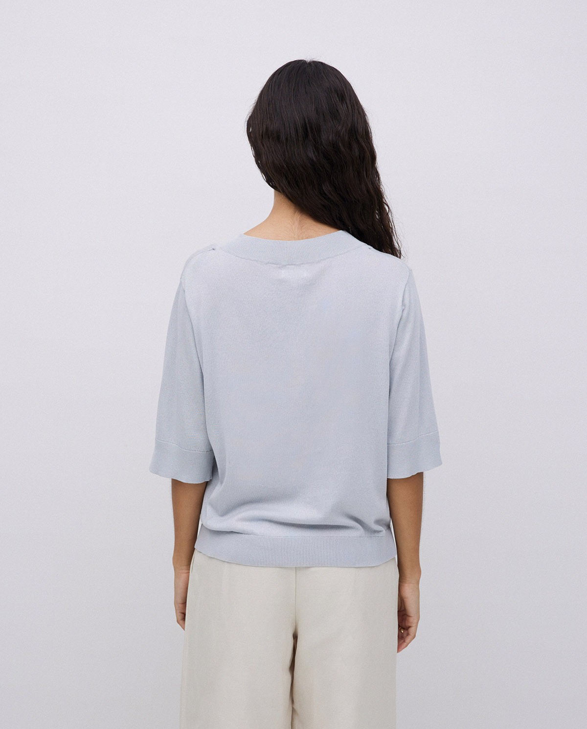 Jersey manga corta gris 3