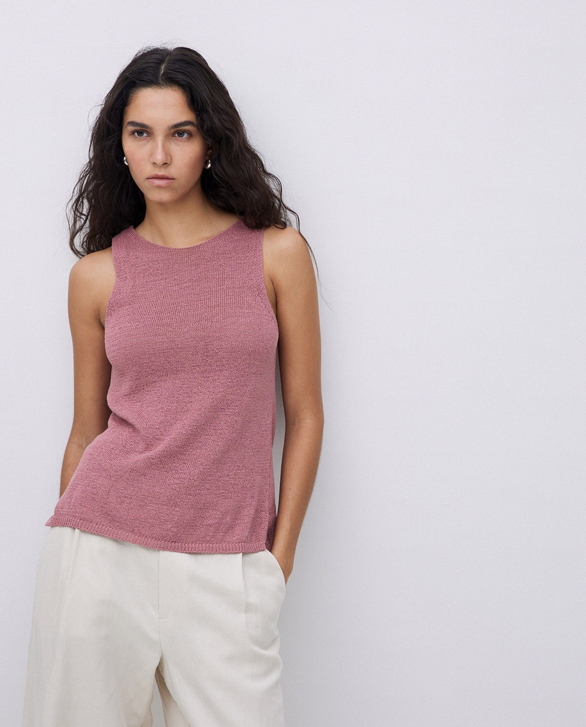 Top escote redondo rosa antiguo 4