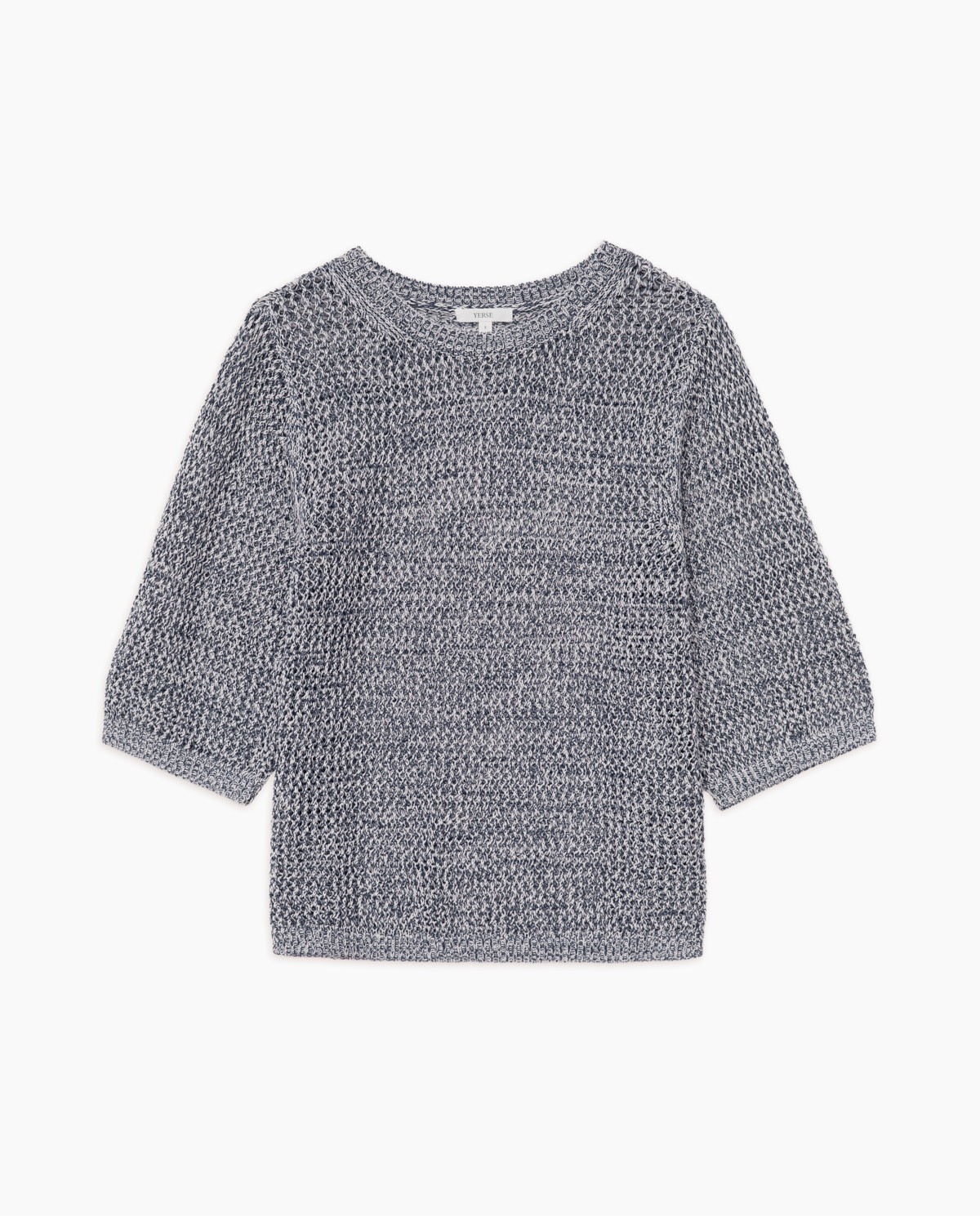 Pull bleu foncé ajouré 6