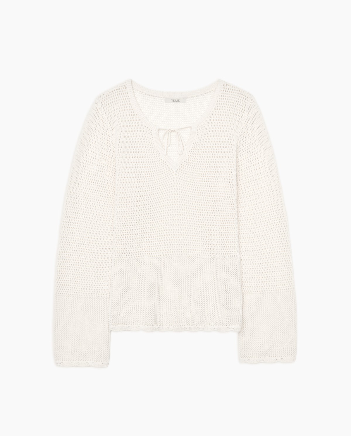 Jersey calado lazo blanco roto