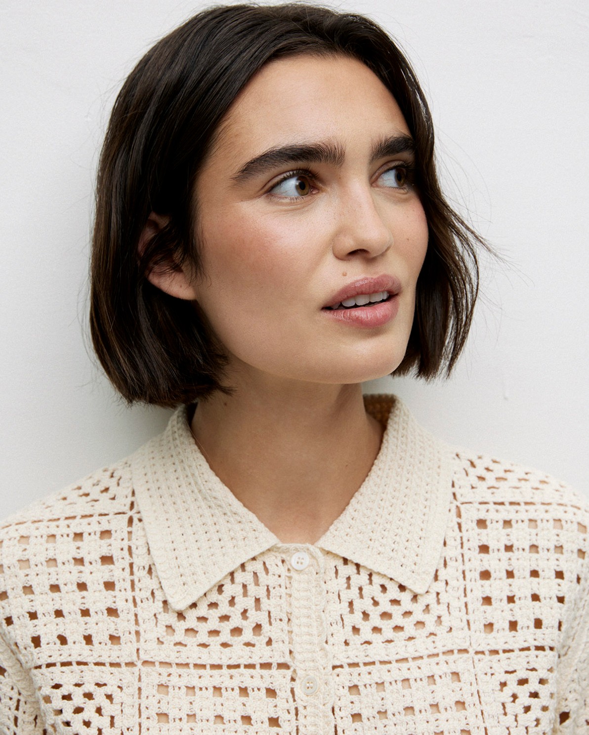 Cárdigan crochet crudo 6