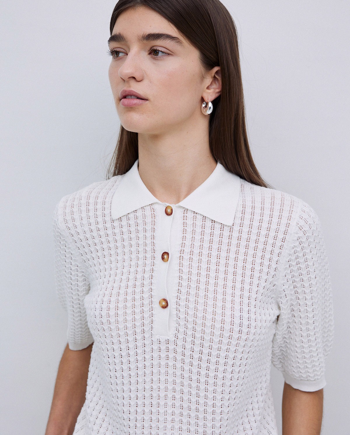 Jersey punto calado blanco 2
