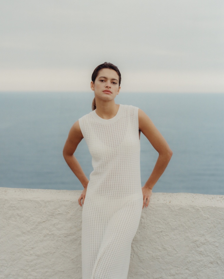 Vestido largo calado blanco