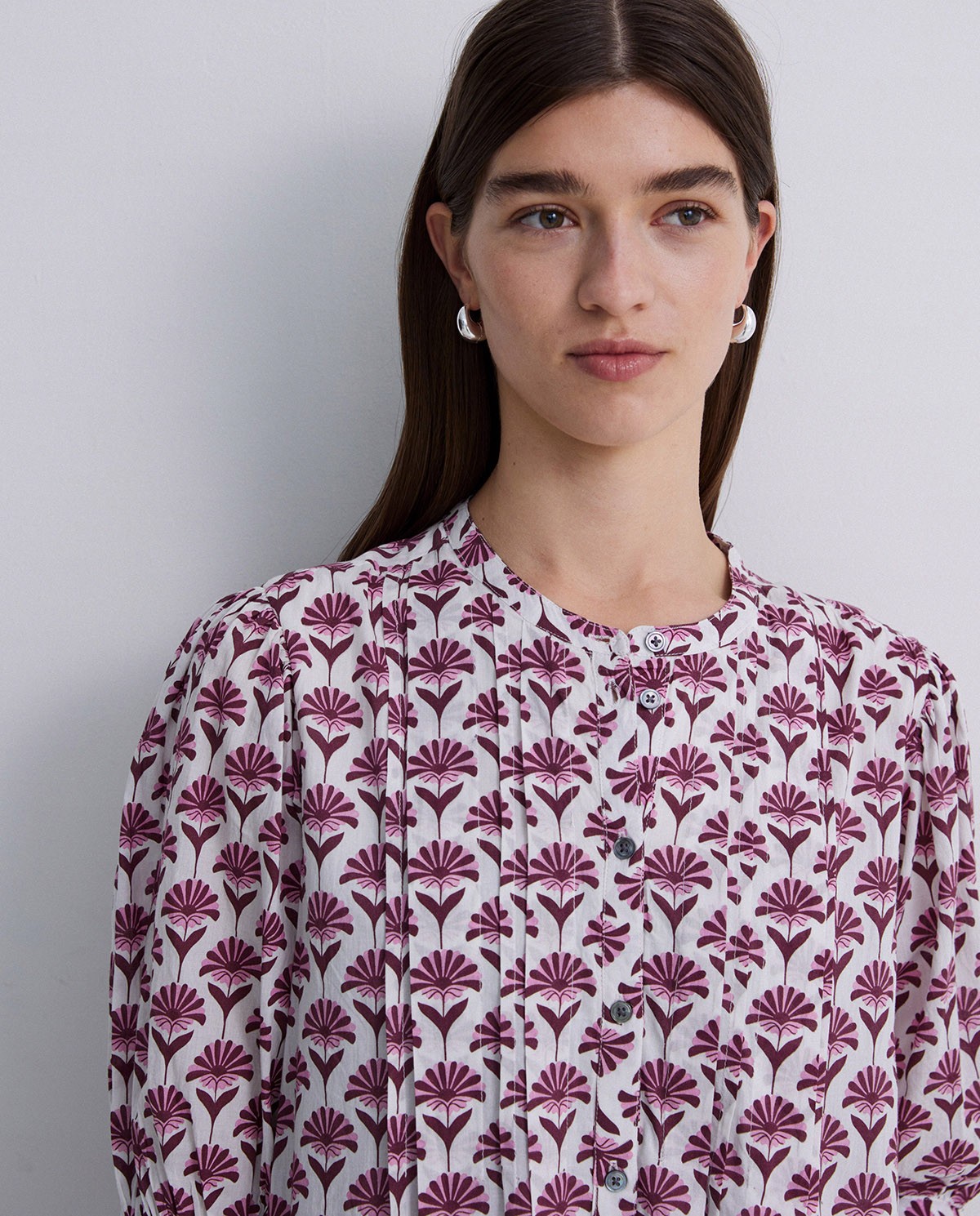 Vestido midi algodón rosa 2