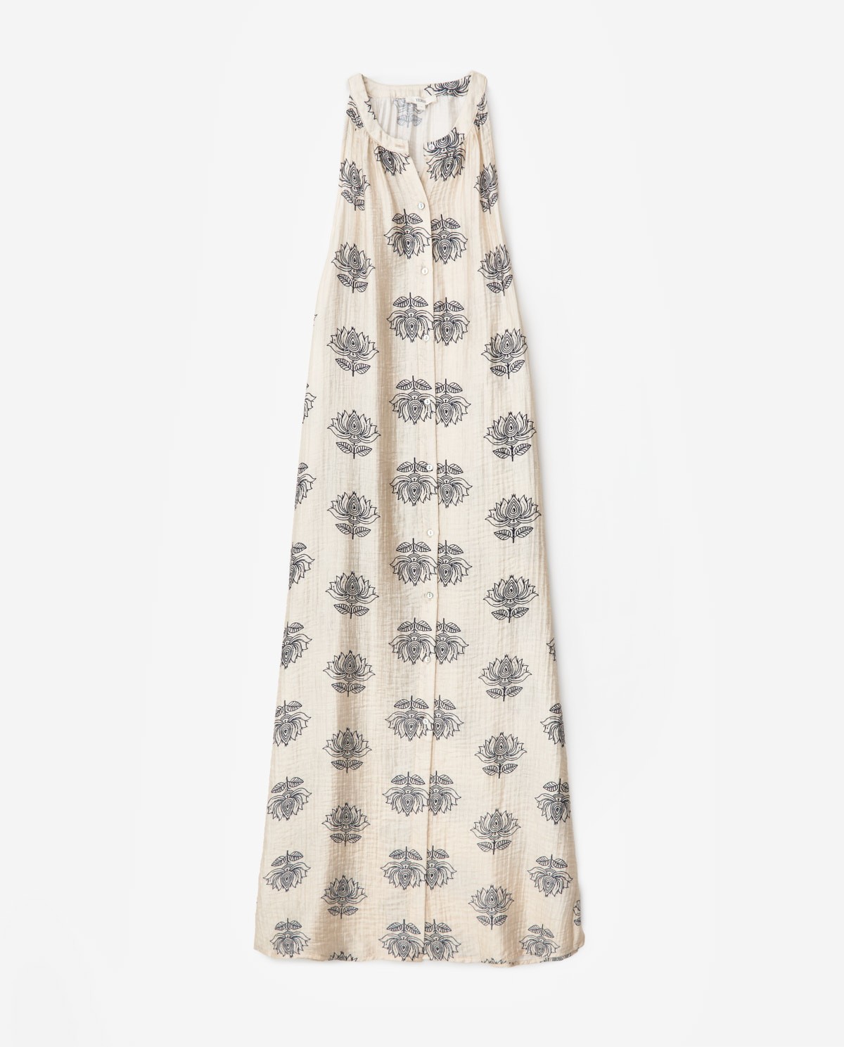 Robe midi col licou naturelle