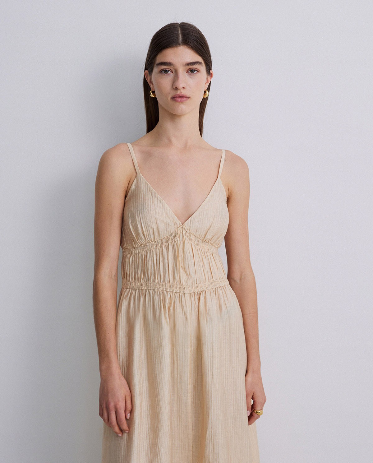 Vanilla empire-cut long dress