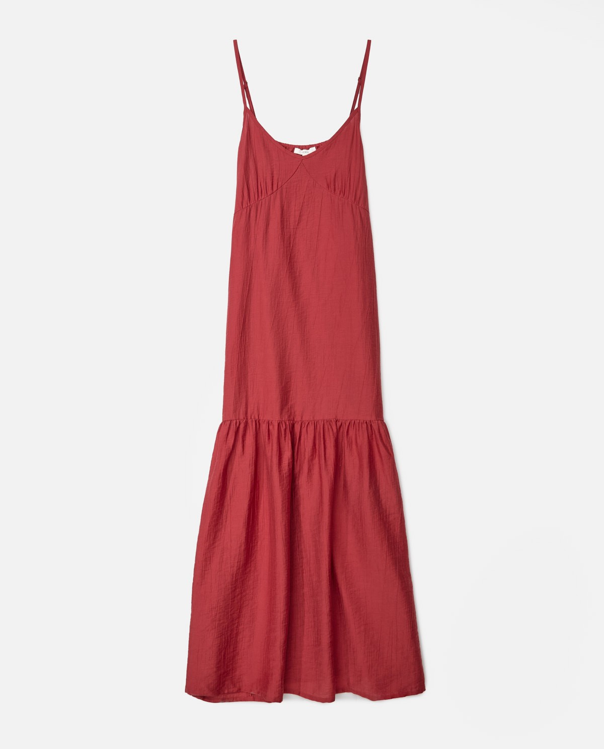 Vestido maxi fluido rojo