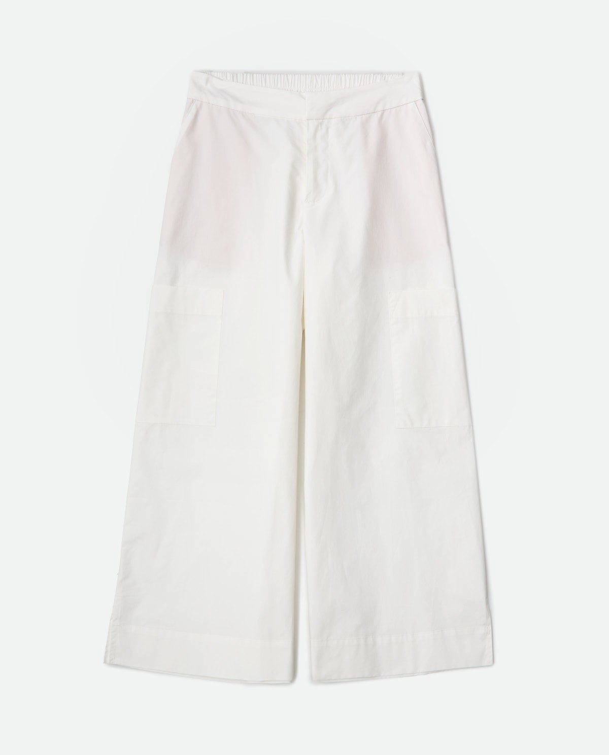 Pantalones popelín algodón culotte crudo