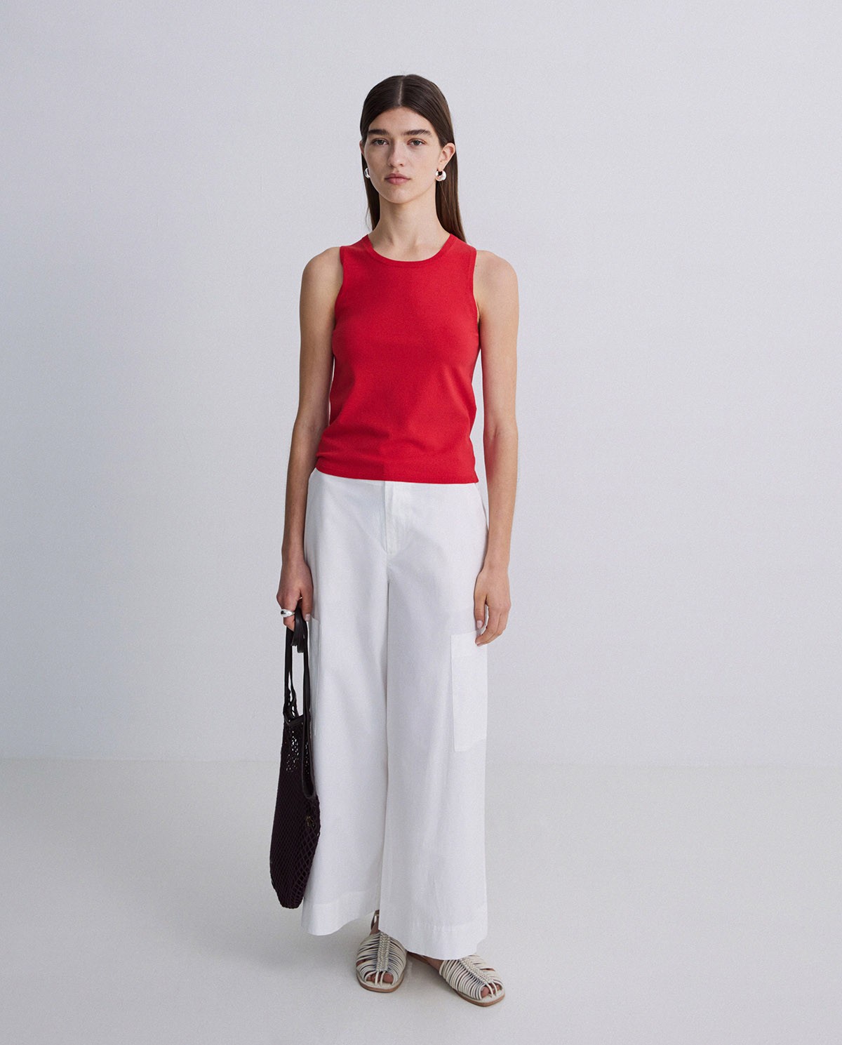 Pantalones popelín algodón culotte crudo 1