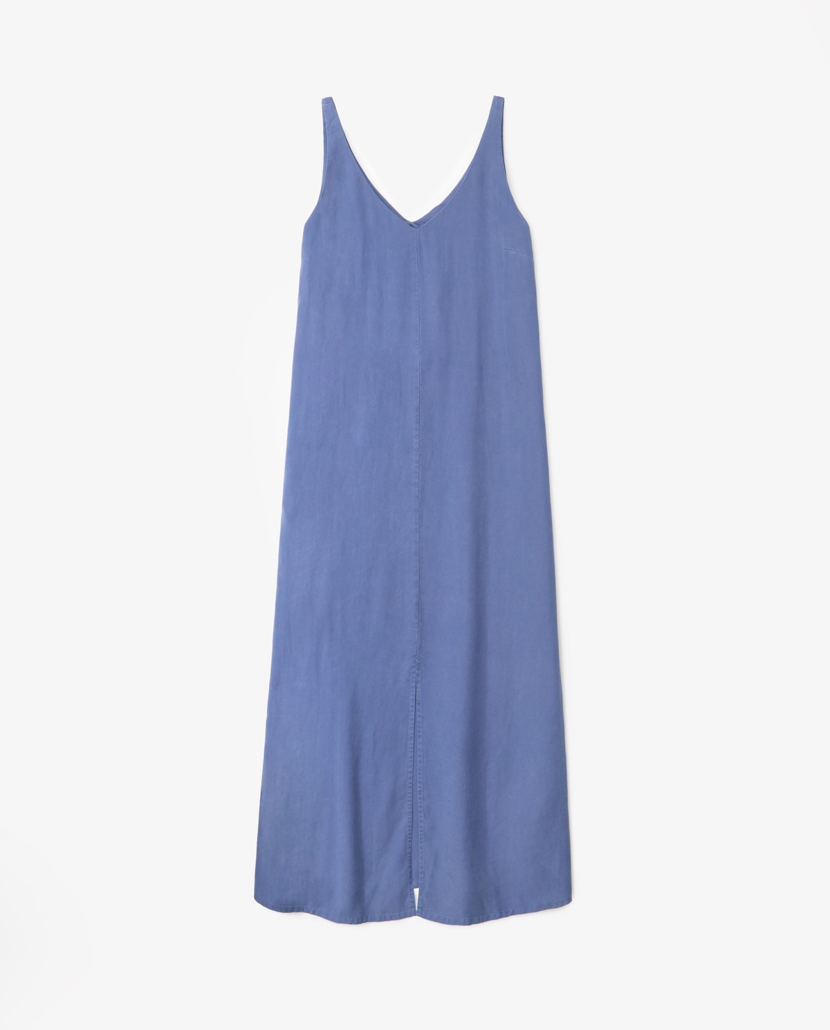 Robe sans manches en tencel bleu