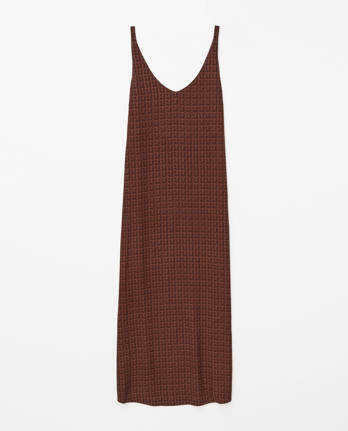 Vestido tencel pico chocolate 6