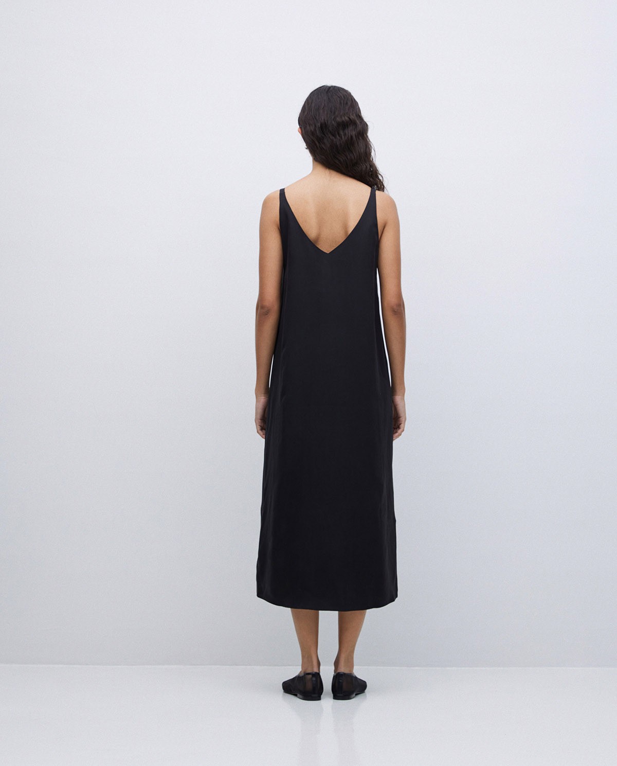 Vestit tencel en punta negre 5