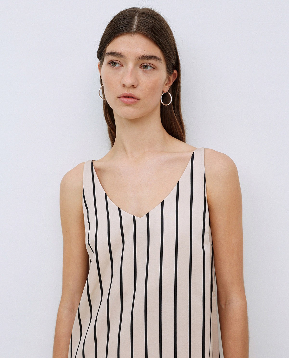 Vestido tencel pico crudo 1