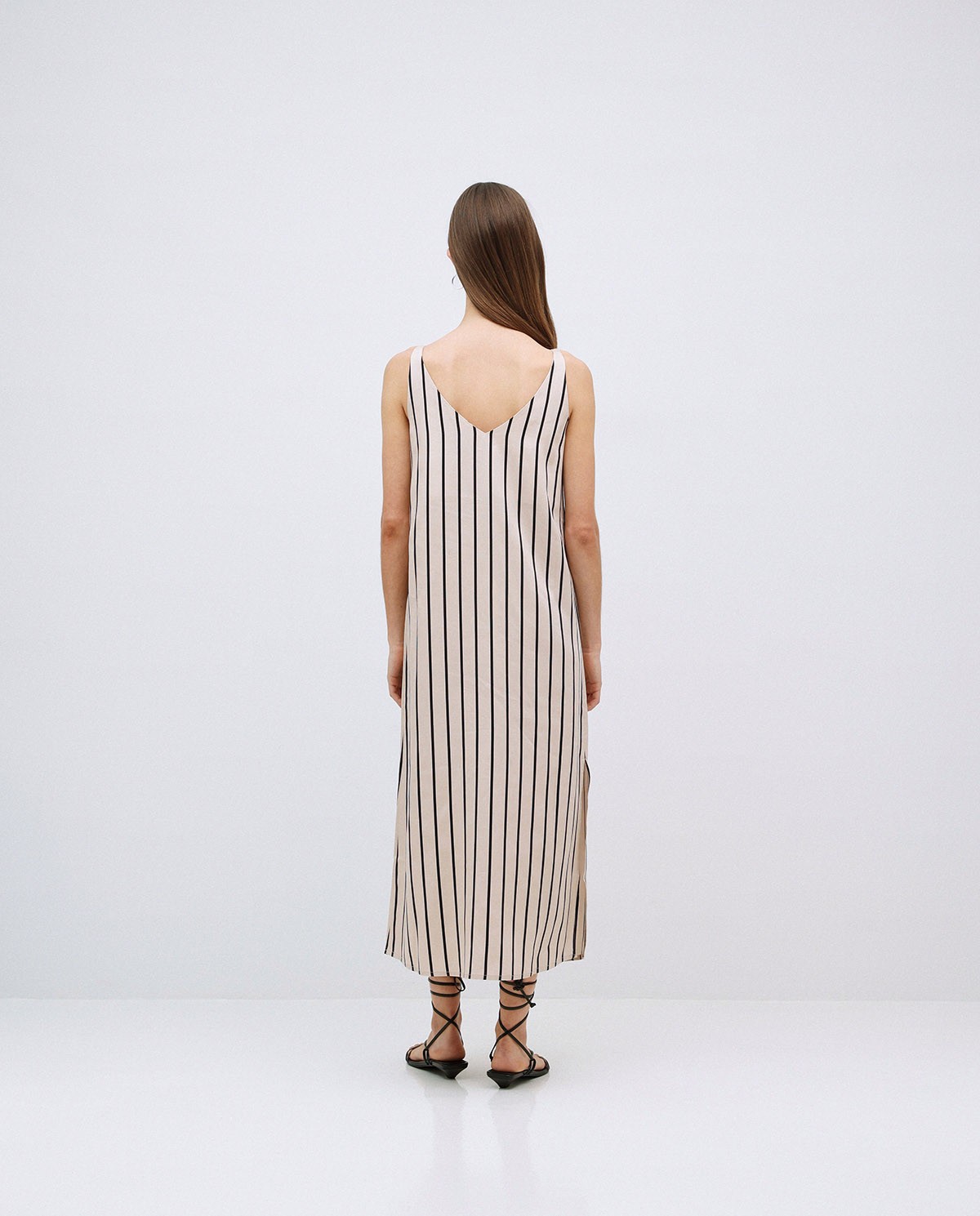 Vestido tencel pico crudo 4