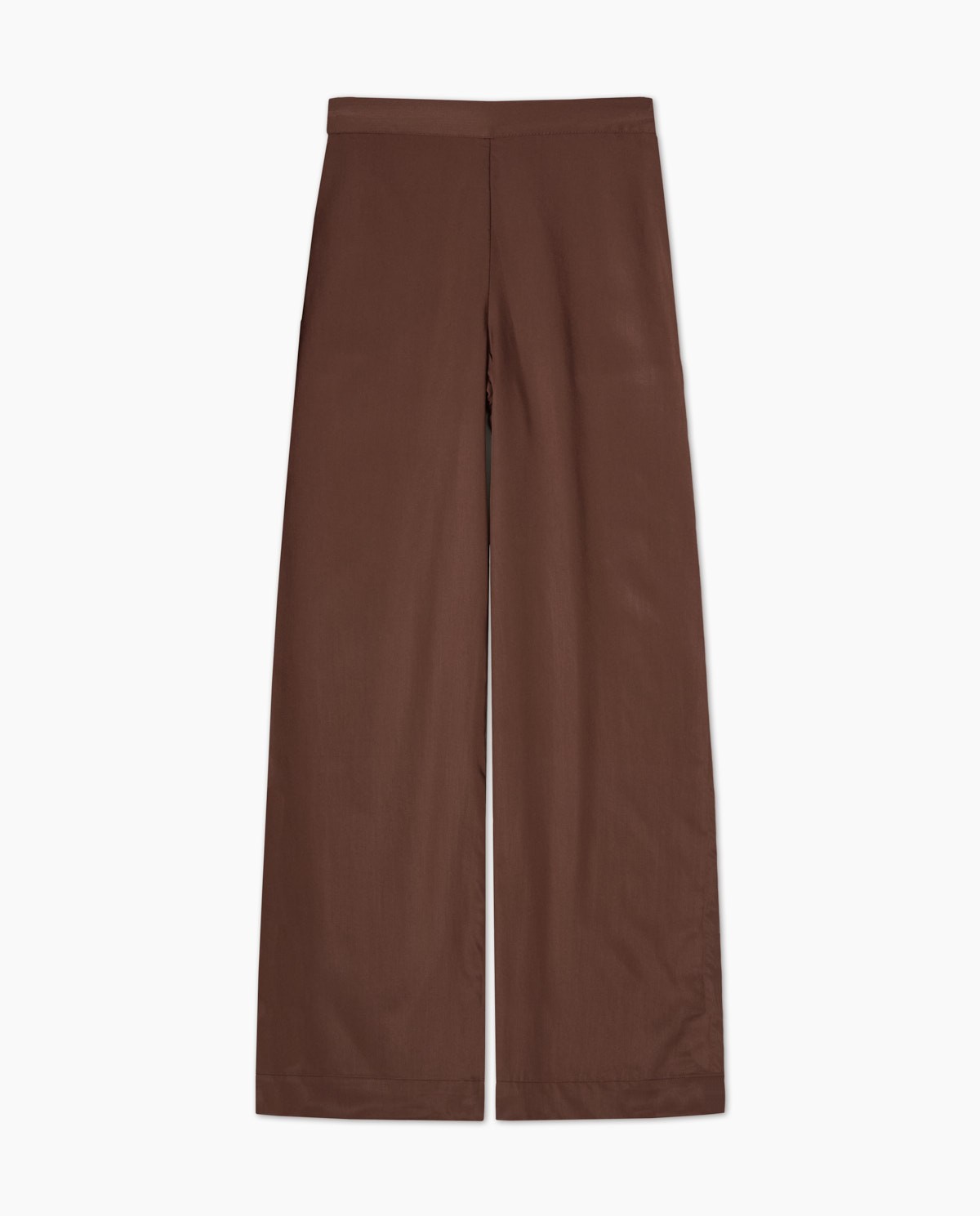 Pantalones wide leg tencel chocolate 4