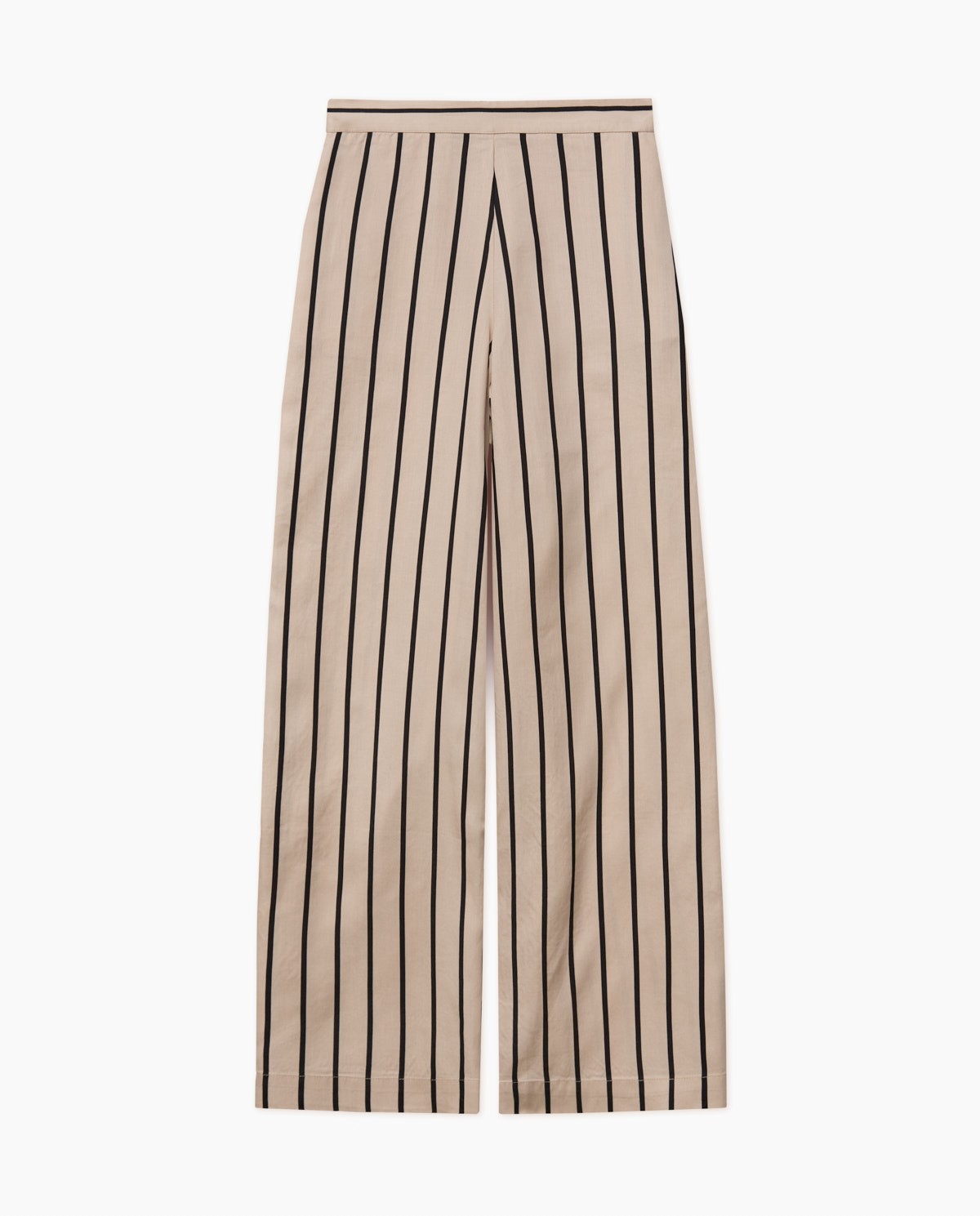 Ecru Tencel wide-leg trousers 8