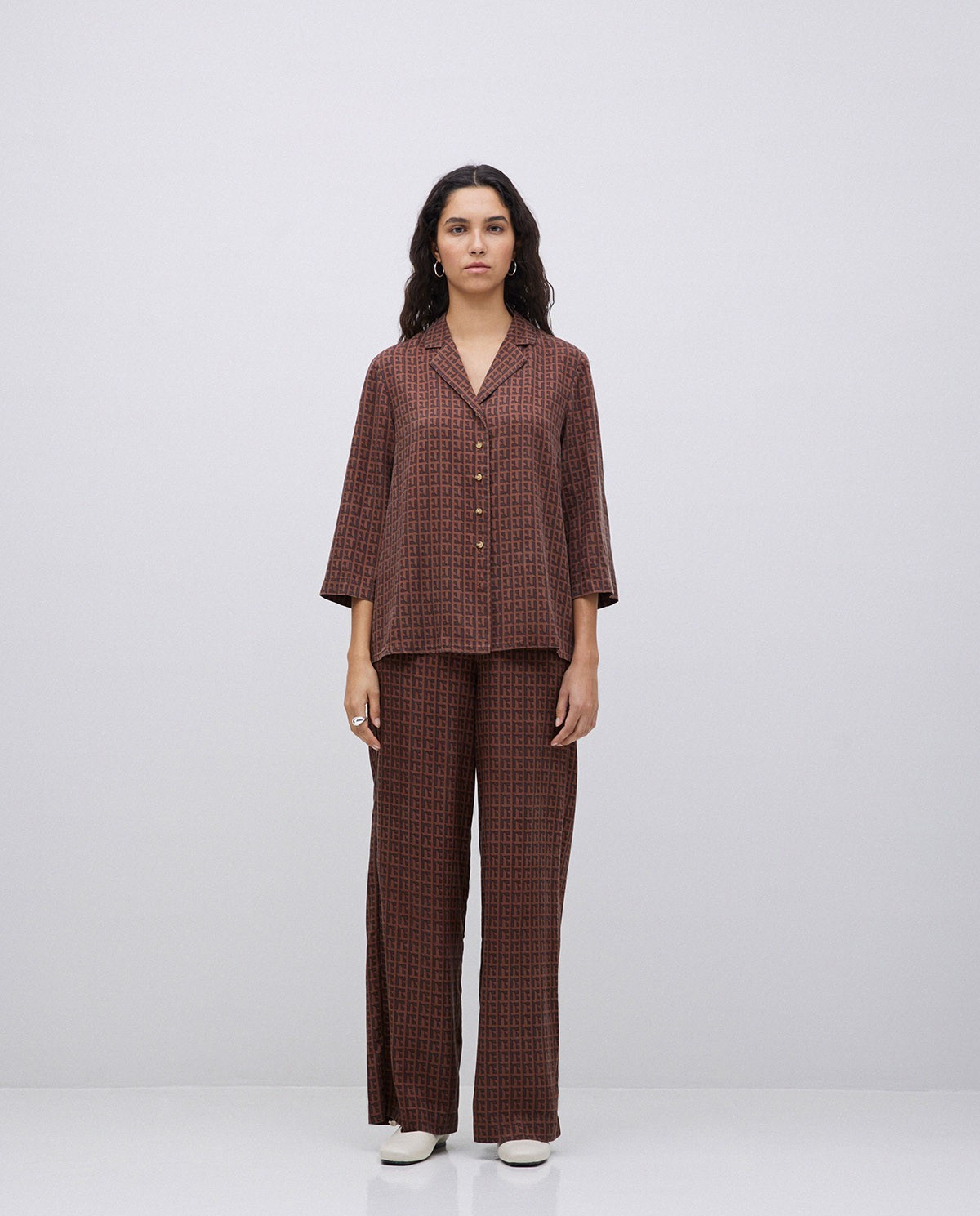 Pantalons wide leg tencel xocolata 3