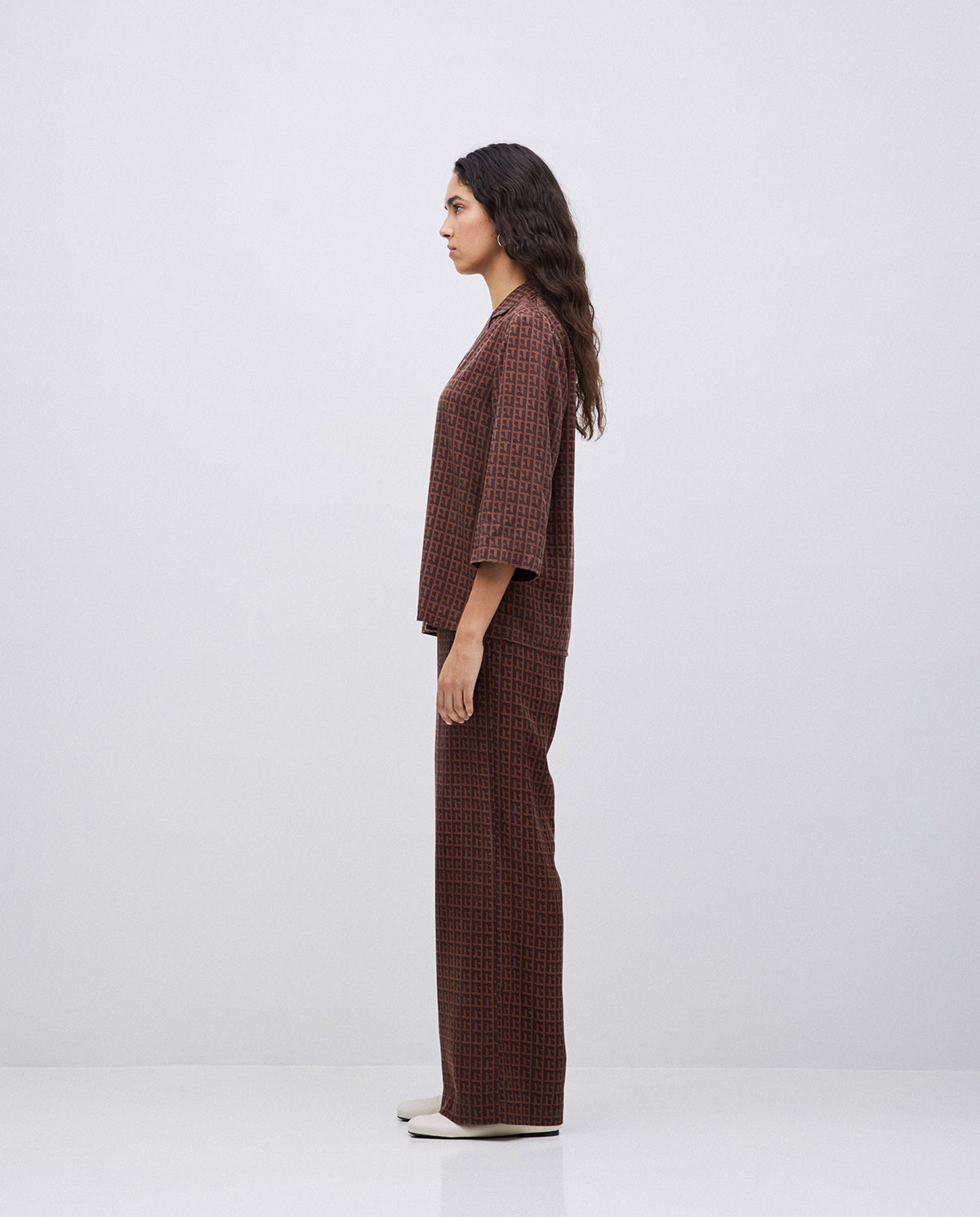 Pantalons wide leg tencel xocolata 4