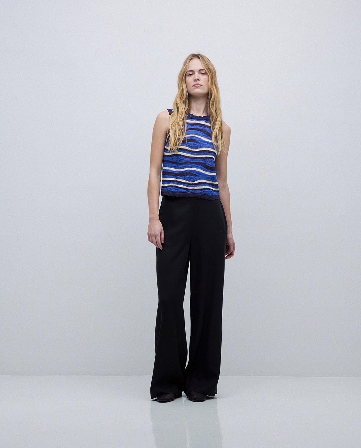 Pantalones wide leg tencel negro 2