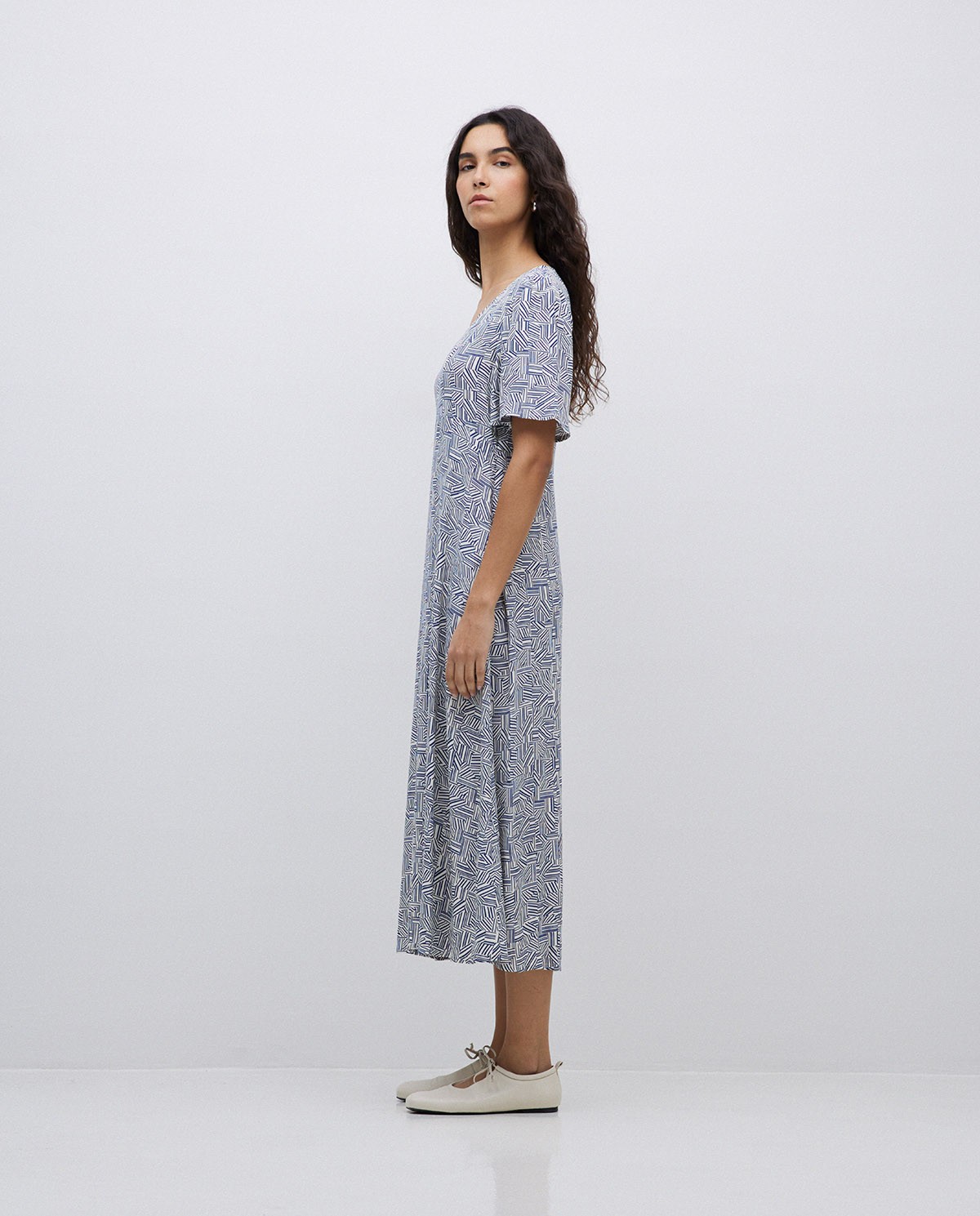 Vestido creppe viscosa ecovero azul 4