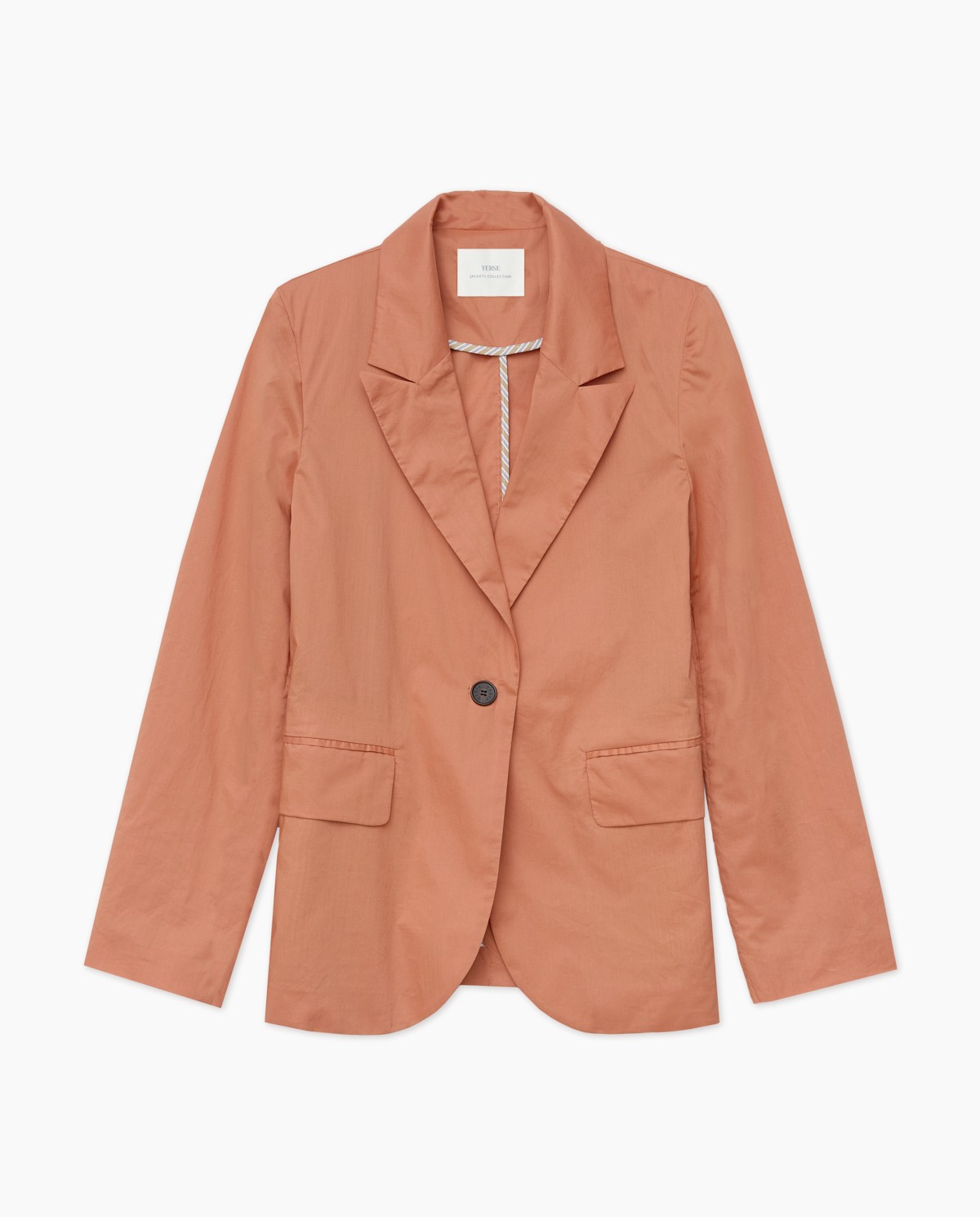 Blazer en popeline terracotta 6
