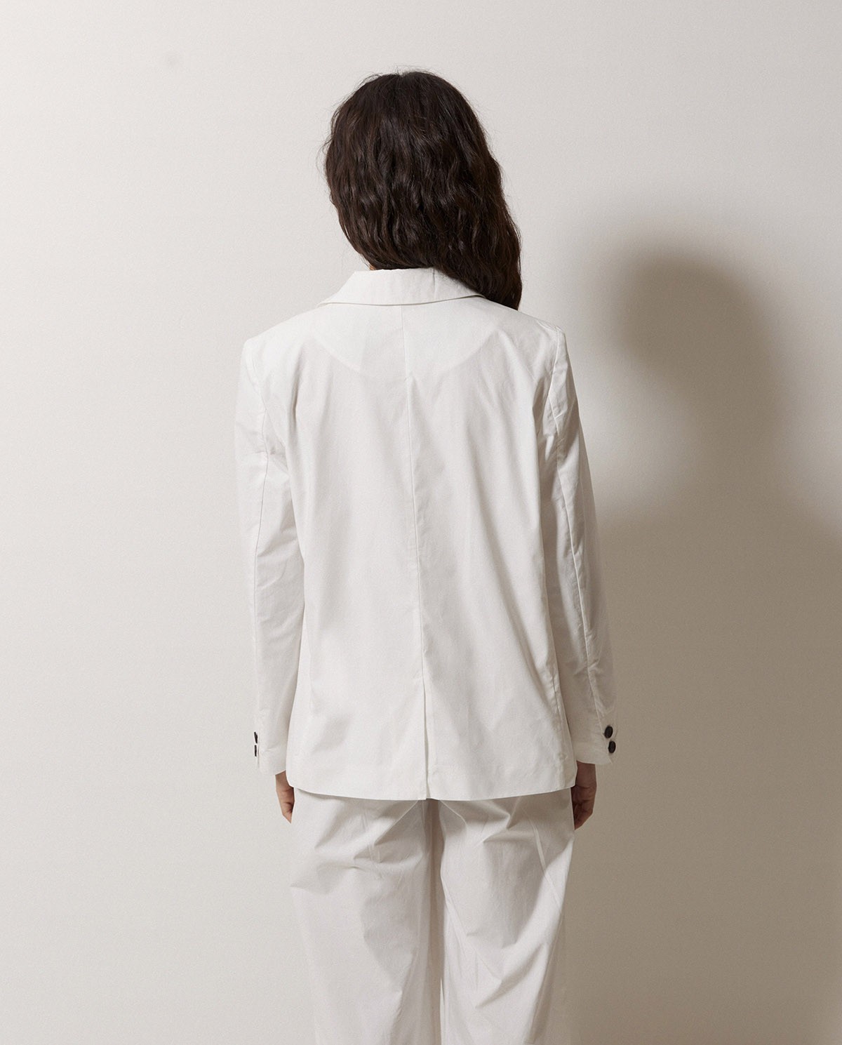 Blazer en popeline blanc 5