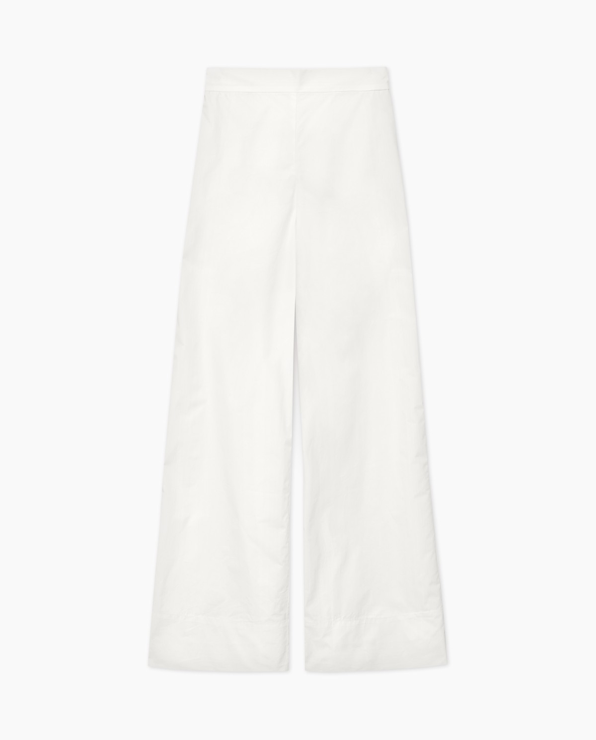 Pantalones popelín wide leg blanco 6