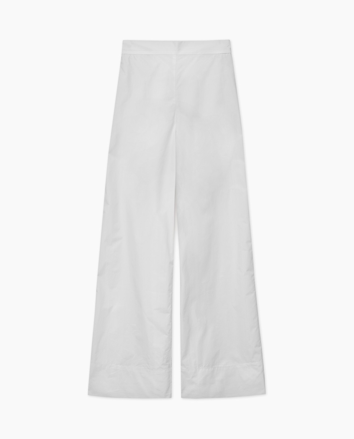 Pantalon en popeline wide leg gris 5